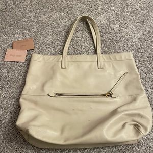 Miu miu cream leather bag